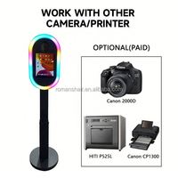 Support de selfie ovale en métal détachable et personnalisable pour iPad, appareil photo reflex numérique, photomaton, impression instantanée, mariages, événements, voyages