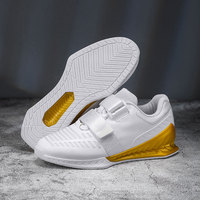 Chaussures d'haltérophilie sur mesure en cuir pour hommes Semelle en caoutchouc antidérapante pour la formation Deadlift et le squat Powerlifting Conception spécifique