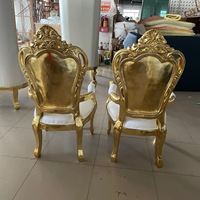 Chaise Trône Classique pour Mariage, Événements Royaux, Mariée et Marié, Cadre en Bois, Chaise Trône de Luxe pour Roi