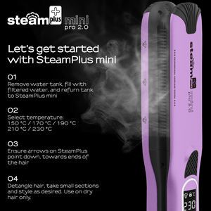 Usine Private Label Électrique Vapeur Plus Brosse À Cheveux Tourmaline Titane Fer Plat En Céramique Professionnel Vapeur Lisseur À Cheveux - Product Image 3