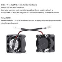 Ventilateur axial 2510 sans balais à double roulement à billes DC 24V pour CR-10SE/Ender3 V3 SE/V3 KE/ HI 5V pour Lab P1P/X1C A1/A1 Mini
