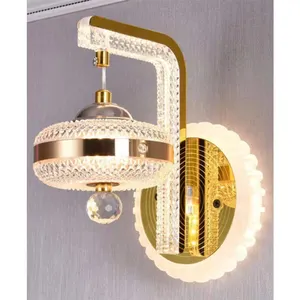 New Fashion Simple Decoration Indoor Lighting Golden Classic Rotating Led Acrylic Wall Hanging Lamp