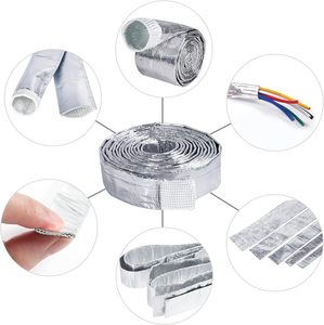 Funda de fibra de vidrio de <span class=keywords><strong>aluminio</strong></span> personalizada, funda trenzada de alta temperatura para protección de cables - Product Image 4