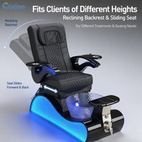 Chaise de spa pour les pieds de luxe professionnelle, couleur personnalisée, électrique, réglable, avec massage, pour manucure et pédicure, pour salon de beauté et de manucure