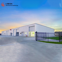 Entrepôt préfabriqué galvanisé à grande portée, centre logistique en acier préfabriqué