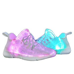 Nuevos Zapatos de Skate con Cordones para Niños, Lámpara de Fibra Óptica LED, Carga USB, Siete Luces de Colores, Transpirables, para Verano, Primavera y Otoño - Product Image 1