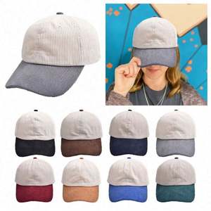 The New Best-selling Two-tone Corduroy Baseball <b>Cap</b> a Versatile <b>Cap</b> for Both Men and <b>Women</b> - Product Image 1
