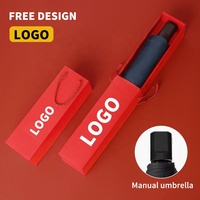 Parapluie publicitaire/cadeau moderne en tube de fer avec logo personnalisé, fermeture manuelle, pour voyage et cadeaux, diamètre ouvert 97 cm, vente en gros