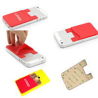 Stiker telepon seluler murah tempat kartu LOGO kustom dompet telepon stiker tempat kartu kredit
