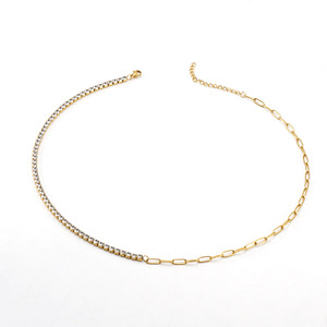 ZOGXIN Necklace And <b>Bracelet</b> <b>Set</b> Gold Tone Crystal Geometric Design For Women Daily Party Wear - Product Image 3