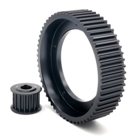 Poulie de courroie de distribution OEM GT2 GT3 GT5 HTD 3M 5M 8M en alliage d'aluminium, revêtement oxyde noir, tolérance H7, certifiée ISO, usinage CNC sur mesure