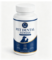 Poudre dentaire pour animaux de compagnie Chiens Chats Hygiène buccale Haleine fraîche Nettoyant pour dents Poudre probiotique aux algues Supplément OEM