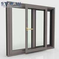 Fenêtres coulissantes en aluminium haute performance avec verre isolant, cadre résistant à la corrosion, dimensions personnalisées pour les résidences côtières