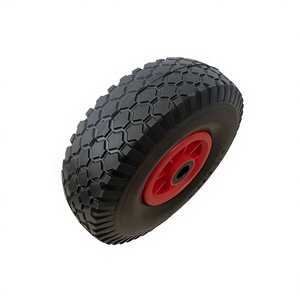 Nouvelles roues pleines en mousse PU 10 pouces 4.10/3.50-4, pneus anti-crevaison, capacité <span class=keywords><strong>de</strong></span> charge 120 kg pour chariot à main, chariot à roulettes, <span class=keywords><strong>brouette</strong></span> - Product Image 1