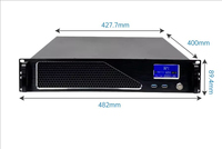 Boîtier serveur industriel 2U court 400 profond avec contrôle d'alimentation redondant 550W écran couleur LCD contrôle de l'humidité de la température ATX ITX