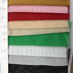 Wholesale Colorful 92%polyester 8%spandex Fine Mesh Fabric Soft Knitted Fabric For Sports Garments