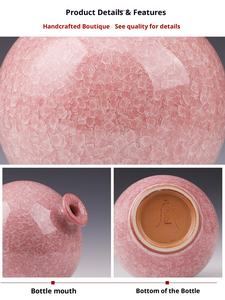 แจกันเซรามิคลายคราม Jingdezhen มีดีไซน์แบบโบราณดีไซน์เรียบง่ายทันสมัยสำหรับห้องนั่งเล่นของตกแต่งตู้ทีวี - Product Image 3