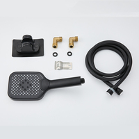 Vente flash - Panneau de douche multifonction noir de luxe avec écran LED intelligent, douche à effet pluie, robinet 5 fonctions