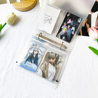 Mini-Fotoalbum mit Transparenter Abdeckung A4 A5 Ringbuch mit Integrierten PP-Seiten für 3-4 Zoll Fotos Aufbewahrungshalter Säurefreies Album