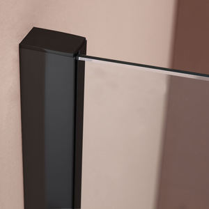 Verre fixe noir avec <span class=keywords><strong>barre</strong></span> <span class=keywords><strong>de</strong></span> support en acier inoxydable, écran <span class=keywords><strong>de</strong></span> <span class=keywords><strong>douche</strong></span> sur mesure, porte <span class=keywords><strong>de</strong></span> <span class=keywords><strong>douche</strong></span> - Product Image 3