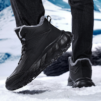 Chaussures de randonnée pour hommes, grandes tailles, chaussures d'hiver épaisses et chaudes avec semelle en caoutchouc, imperméables et confortables pour l'hiver et l'été