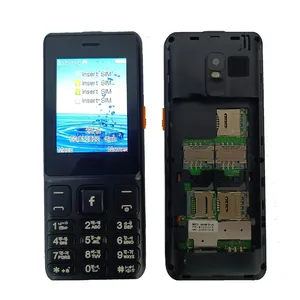 Customize 4 Sim Card Mobile Phone 2500mAh Battery Oem Mtk 6261 Chipst Four Quad Sim Card Long life battery Mobile Cell Phones