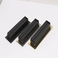 Grille d'aération décorative industrielle moderne pour sol, trou carré de 0,8 mm, noir givré, taille 2*10, pour système CVC