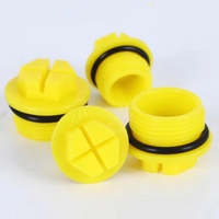 Bouchon fileté en plastique moulé par injection avec joint torique à tête hexagonale et capuchon d'étanchéité à fente croisée pour pompes hydrauliques et vannes
