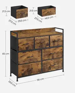 Cajonera de tela con marco metálico, armarios para sala de estar para el hogar