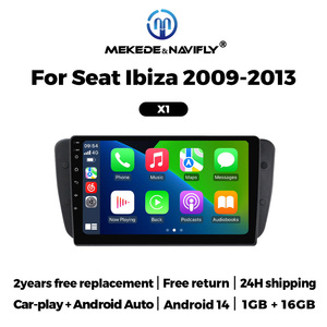 Reproductor de DVD Navifly para coche, estéreo integrado para coche, Android, estéreo para coche X1 X2 para Seat <span class=keywords><strong>Ibiza</strong></span>, compatible con BT DSP, GPS, WIFI - Product Image 2