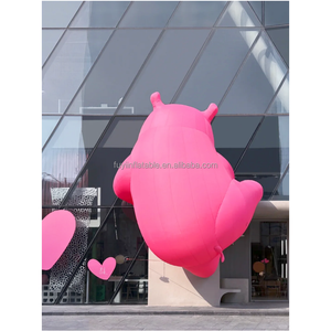 Пользовательские Надувные талисман персонажи наружные украшения событие дисплей Надувной розовый Бегемот огромный - Product Image 4