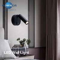 Lampe murale LED encastrée en aluminium rotative à 360° pour lecture, style nordique, lampe de chevet pour tête de lit