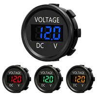 Voltmeter Digital DC Mini 12V 24Volt dengan Layar LED untuk Camper RV Kapal