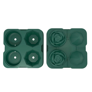 Moule à glaçons 3D en silicone écologique portable, qualité alimentaire, 6 cavités, pour la fabrication de glaces, avec logo personnalisé, durable et réutilisable - Product Image 2