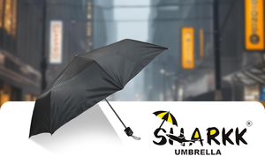 Parapluie compact pliable Sharkk XYLO 11 3 sections pour hommes et femmes, armature en acier inoxydable, léger, parapluie de voyage anti-pluie - Product Image 2