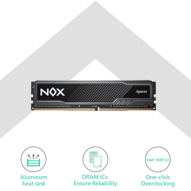 Apacer NOX DDR4 16G 3600MHz RAM 288-pin Memory Module PC Computer Desktop Ram
