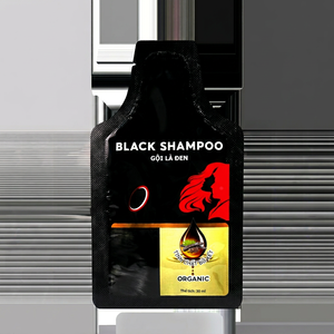 Shampoo noir aux herbes biologiques professionnel – Coloration capillaire semi-permanente pour une couverture efficace des cheveux gris, tous types de cheveux - Product Image 1