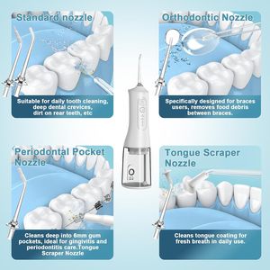 Hydropulseur Dentaire Électrique Portable USB Rechargeable Sans Fil Étanche IPX7 pour Adultes, Utilisation Orthodontique, Prêt pour l'Extérieur - Product Image 5