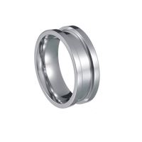 Günstige Großhandels-Ringe aus Keramik und Edelstahl, 6mm 8mm, Silberfarben, für Herren und Damen, zum Einlegen von Schmuck