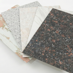 Panneau composite en <span class=keywords><strong>plastique</strong></span> pour décoration murale, finition aluminium granit, provenance Chine, 4 mm, finition marbre PVDF, ACP extérieur ALUSHINE - Product Image 1
