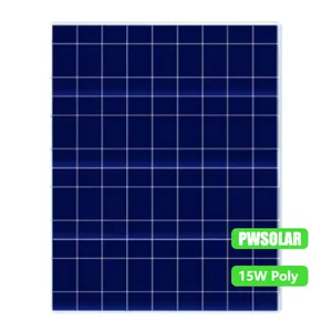 Hoge Kwaliteit Pv Panelen 15W Polykristallijne Zonnepanelen Met 36 Cellen Voor Zonne-Energie Zonne-Energie Plant Met Omvormer