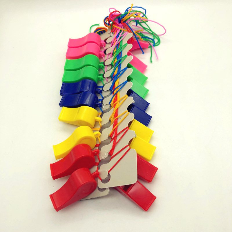 Eco-friendly Custom OEM logo Colorful Survival PP Design Cheap Plastic Whistle