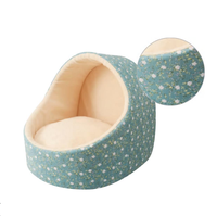 Nouveau design, lit pour chien et chat en peluche imprimée, confortable, écologique, toutes saisons, style pantoufle, tissu polyester de luxe, rembourrage en PP