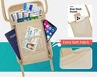 Vente en gros Portefeuille de voyage mince personnalisé Porte-passeport Pochette de cou Portefeuille de voyage avec blocage RFID pour hommes et femmes