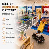 Modules éducatifs certifiés CE pour projets de maison de jeu intérieure, comptoirs de boulangerie, cliniques vétérinaires, commerces de rue et cafés ludiques