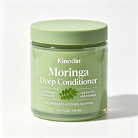 Après-shampoing réparateur intense Moringa à marque privée, enrichi à l'huile d'argan et à la kératine, anti-chute, pour cheveux secs et abîmés, 500 ml, compatible coloration