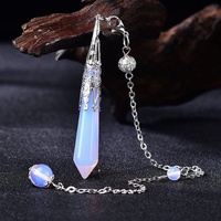 Collier unisexe avec pendentif en cristal naturel d'améthyste et de quartz rose, strass, prisme hexagonal à pointe unique, accessoire de yoga transfrontalier