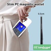 Porte-cartes de téléphone professionnel minimaliste support pliable portefeuille de téléphone magnétique mat pour ordinateur dur mince personnalisé