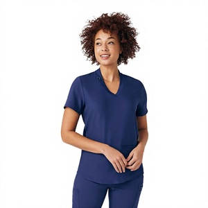 Ensemble de Blouse et Pantalon Médical pour Femme, Col en V, Manches Courtes, Uniforme d'Infirmière, Tenue de Travail Personnalisée pour le Secteur de la Santé, OEM pour Professionnels de la Santé - Product Image 6