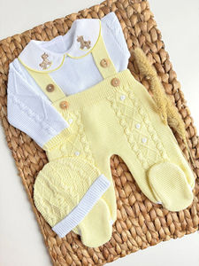 Kaiyue Herbst Frühling Neugeborene Mädchen Mädchen Jungen Einfarbige Strick kleidung Pullover Insgesamt Kinder kleidung - Product Image 3